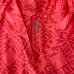 Balance Collection Yoga & Swim cover up Salmon w Aztec print